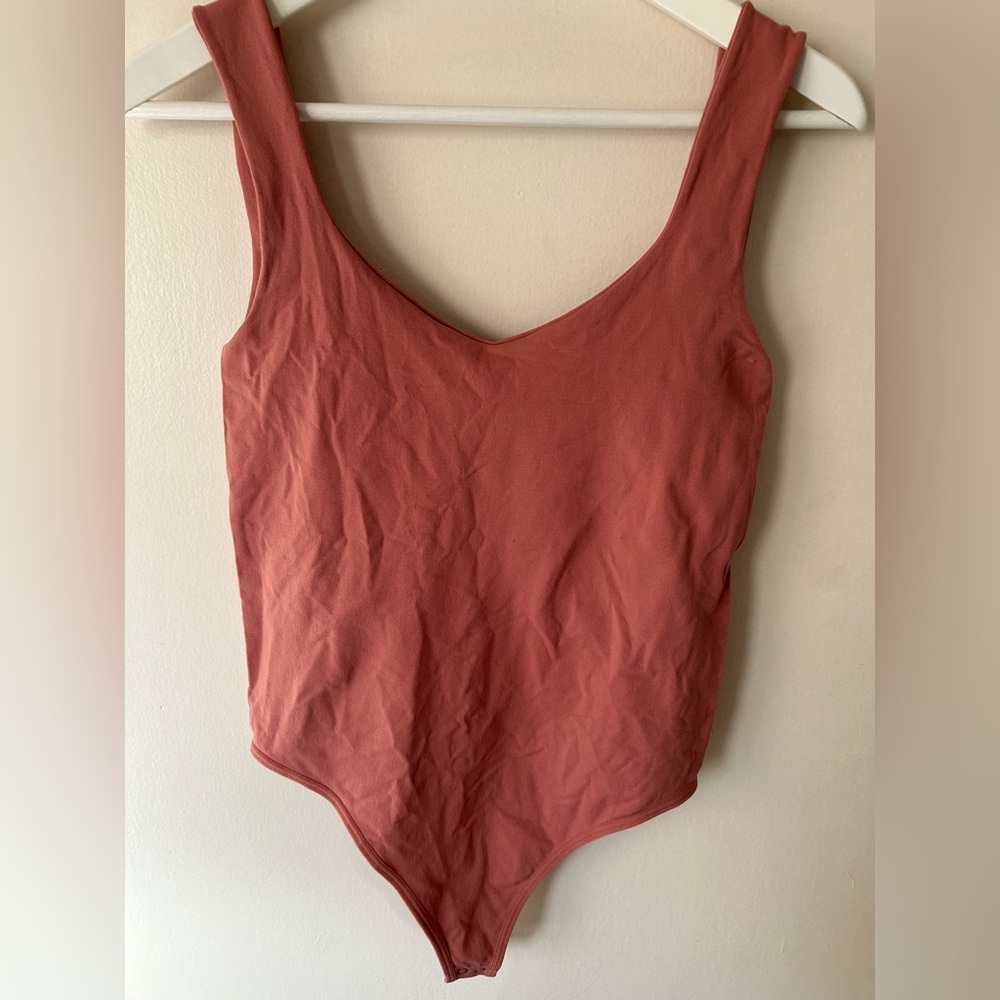 Rust Red Sleeveless Bodysuit free people